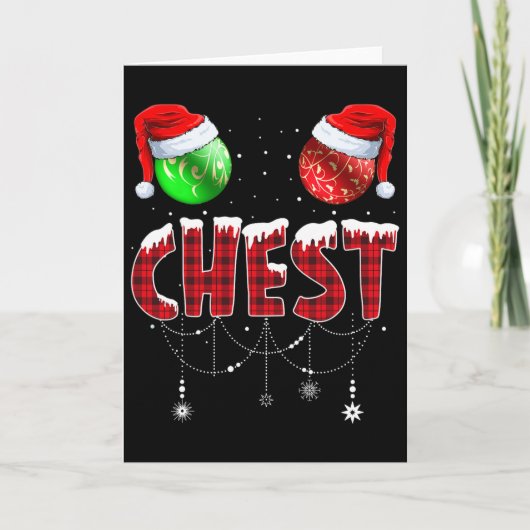 Chest Nuts Christmas Matching Couple Chestnuts 1  カード (正面)