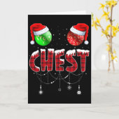 Chest Nuts Christmas Matching Couple Chestnuts 1  カード (黄色い花)