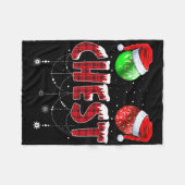 Chest Nuts Christmas Matching Couple Chestnuts 1  フリースブランケット (正面(横))