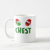 Chest Nuts Christmas T Shirt Matching Couple Chest コーヒーマグカップ (左)