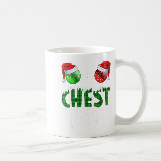 Chest Nuts Christmas T Shirt Matching Couple Chest コーヒーマグカップ (右)
