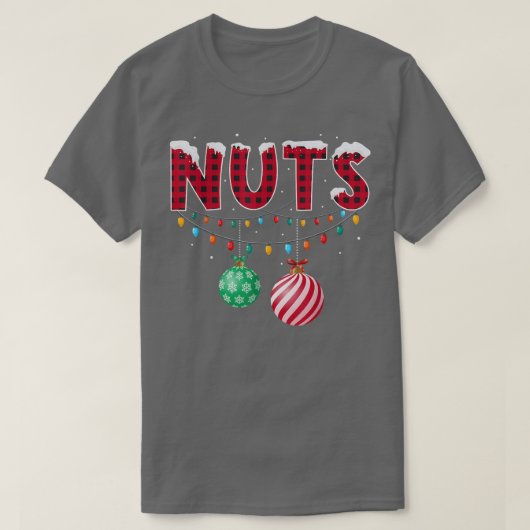 Chest Nuts ChristmasFunny Matching Couple Chestnut Tシャツ (デザイン正面)