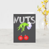 Chest Nuts Matching Chestnuts Christmas Snow Coupl カード (黄色い花)
