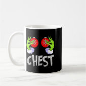 Chest Nuts Matching Chestnuts Christmas Snow Coupl コーヒーマグカップ (左)