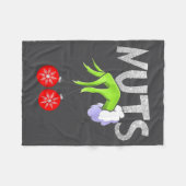 Chest Nuts Matching Chestnuts Christmas Snow Coupl フリースブランケット (正面(横))