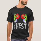 Chest Nuts Matching Chestnuts Christmas Snow Coupl Tシャツ (正面)