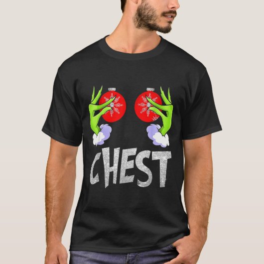 Chest Nuts Matching Chestnuts Christmas Snow Coupl Tシャツ (正面)
