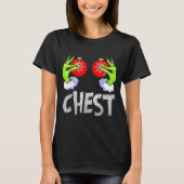 Chest Nuts Matching Chestnuts Christmas Snow Coupl Tシャツ (正面)