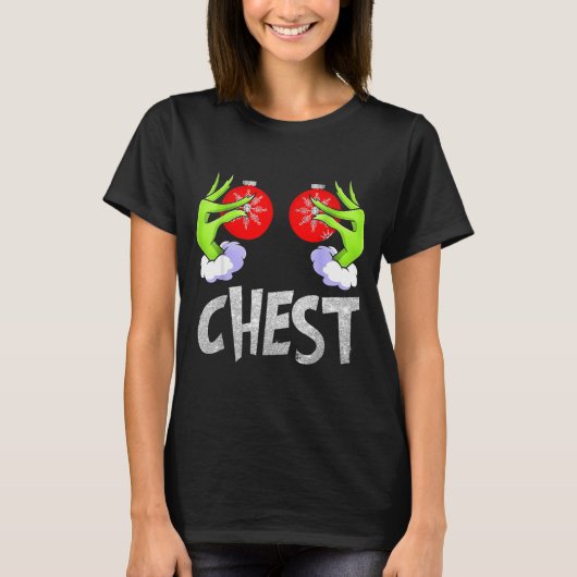 Chest Nuts Matching Chestnuts Christmas Snow Coupl Tシャツ (正面)