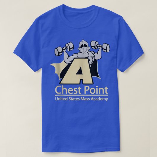 Chest Point Mass Academy Weightlifting Bodybuildin Tシャツ (デザイン正面)