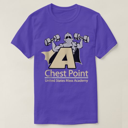 Chest Point Mass Academy Weightlifting Bodybuildin Tシャツ (デザイン正面)