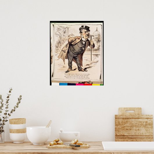 Chester Alan Arthurの戯画， c.1883 ポスター (キッチン)