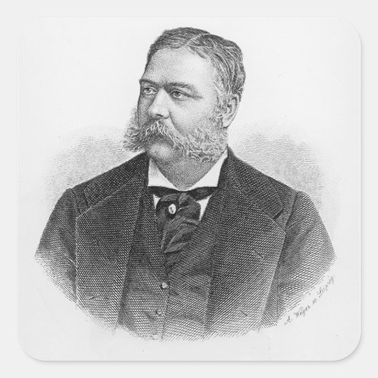 Chester Alan Arthur (A. Wegerによる彫刻) スクエアシール (正面)