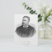 Chester Alan Arthur （A. Wegerによる彫刻） ポストカード (スタンド正面)