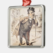 Chester Alan Arthur、c.1883の風刺漫画 メタルオーナメント (左)