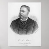 Chester Alan Arthur , engraved by A. Weger ポスター (正面)