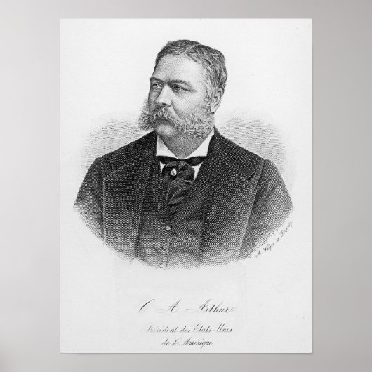 Chester Alan Arthur , engraved by A. Weger ポスター (正面)