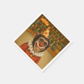 Chester the chimp clown スタンダードカクテルナプキン (角)