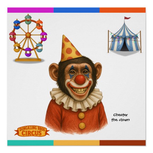 Chester the chimp clown ポスター (正面)