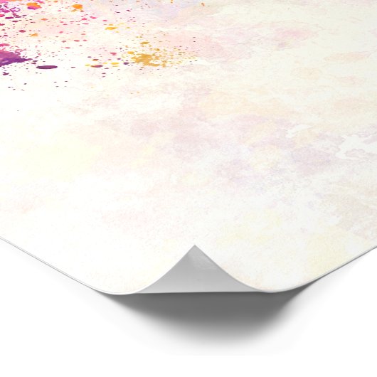 Chesterfield skyline in watercolor background ポスター (角)