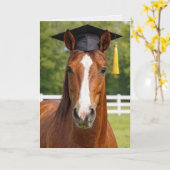 Chestnut Horse Graduate カード (黄色い花)