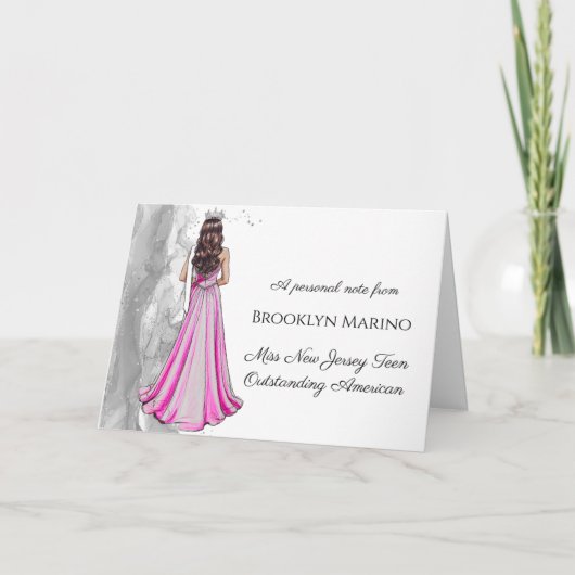 Chestnut Pageant Portrait Note Card | Silver Storm サンキューカード (正面)