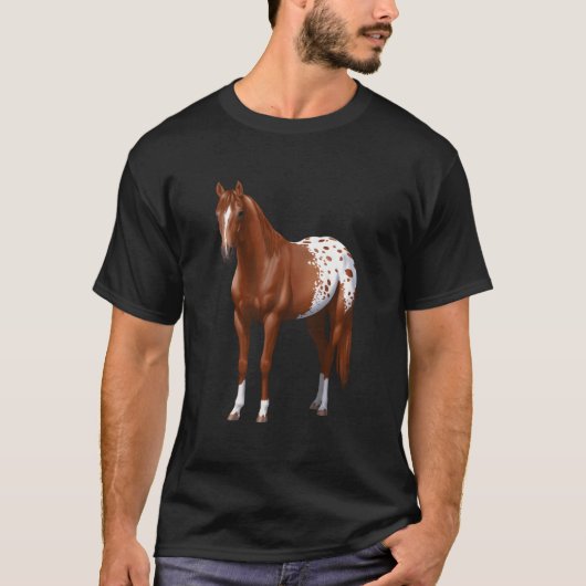 Chestnut Sorrel Blanket Appaloosa Horse Tシャツ (正面)