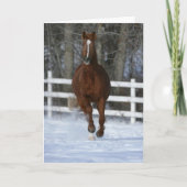 Chestnut Trakehner Stallion In The Snow カード (正面)