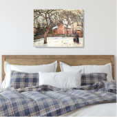 Chestnut Trees at Louveciennes, c.1871-2 キャンバスプリント (インサイチュ (寝室))