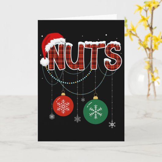 Chestnuts Matching Family Fun Couples Chest Nuts C カード (黄色い花)