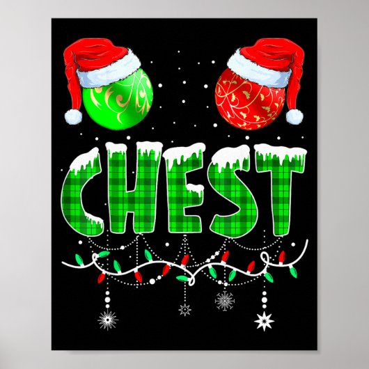 Chestnuts Matching Family Funny Chest Nuts Christm ポスター (正面)