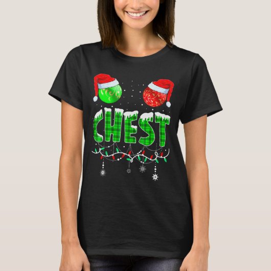 Chestnuts Matching Family Funny Chest Nuts Christm Tシャツ (正面)