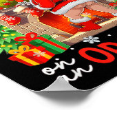 Chestnuts Roasting On An Open Fire Funny Santa  ポスター (角)