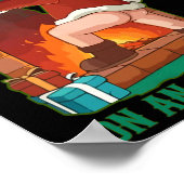 Chestnuts Roasting On Open Fire Funny Rude Santa C ポスター (角)