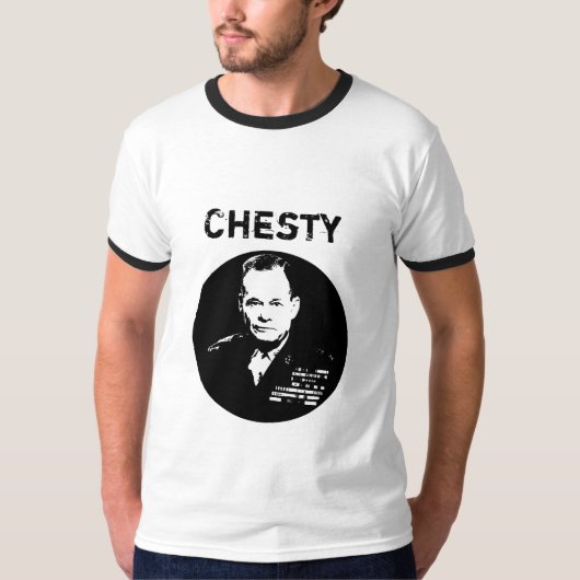 Chesty引き手 -- 白黒 tシャツ (正面)