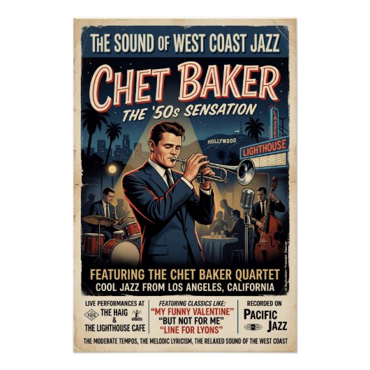 Chet Baker 1950 ポスター (正面)
