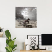 Cheval dans les vages, Papier poster (mat) ポスター (ホームオフィス)