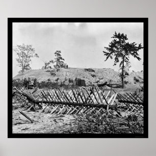 Chevaux-de-frise in Atlanta, GA 1864 ポスター