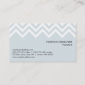 Cheveronパターン淡い灰色の背景 名刺 (裏面)