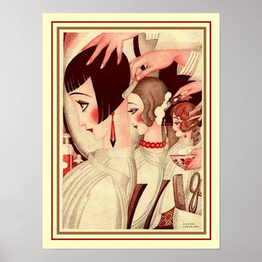 "Cheveux Courts" 12 x 16 Decoプリント-Gerda Wegener ポスター (正面)