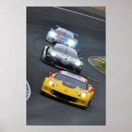 Chevrolet Corvette C7.R no63 24時間ルマン ポスター