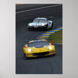 Chevrolet Corvette C7.R no64 24時間ルマン ポスター