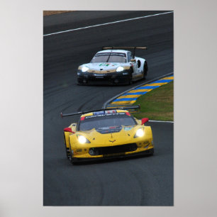 Chevrolet Corvette C7.R no64 24時間ルマン ポスター