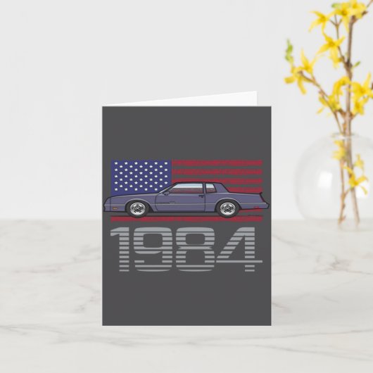 Chevrolet Monte Carlo Blue 1984  カード (黄色い花)