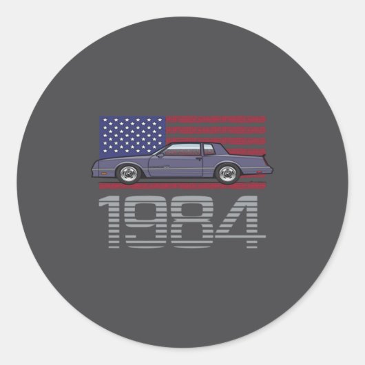 Chevrolet Monte Carlo Blue 1984  ラウンドシール (正面)