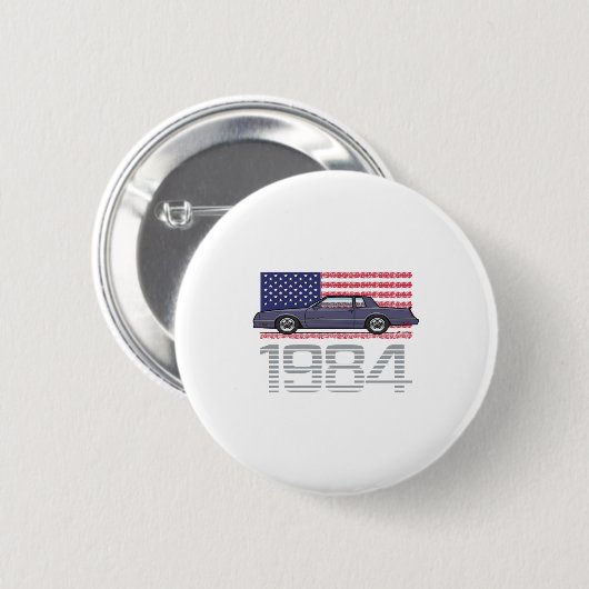 Chevrolet Monte Carlo Blue 1984  缶バッジ (正面&裏面)