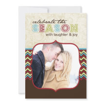 Chevronクリスマスフォトカードテンプレート