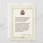 Chevronクリスマスフォトカードテンプレート シーズンカード (裏面)