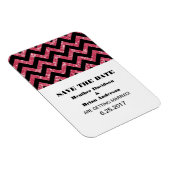 ChevronグリッターSave the Date Magnet, Pink マグネット (右側)