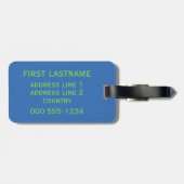 Chevronパターカスタムンの荷物タグ ラゲッジタグ (裏面横)